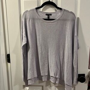 Eileen Fisher Light Lavender Crew Neck Tee
